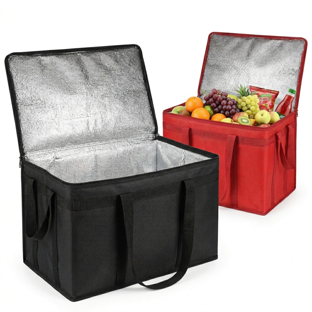 Food Storage Bags Reusable - กระเป๋าเก็บความร้อนแบบพับได้ กระเป๋าเก็บอาหารแบบพกพา กระเป๋าเก็บความเย็นแบบใช้ซ้ำได้สำหรับปิกนิก การเดินทางกลางแจ้ง การจัดเก็บอาหารและเครื่องดื่ม
