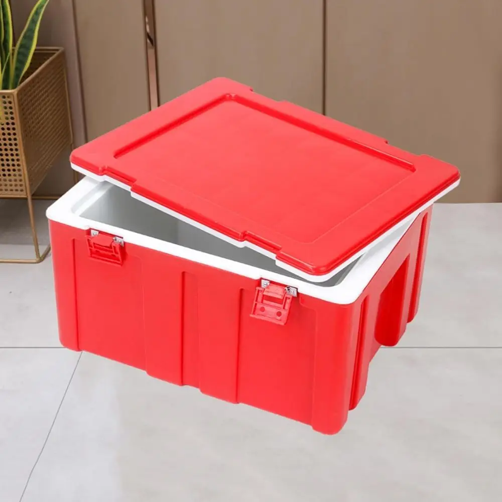 Food Storage Handling - กล่องเก็บความเย็นสำหรับแคมป์ปิ้งกลางแจ้งที่ทนทาน พร้อมหูจับด้านข้าง ใช้งานได้สองวัตถุประสงค์ทั้งเก็บความร้อนและความเย็นสำหรับอาหาร