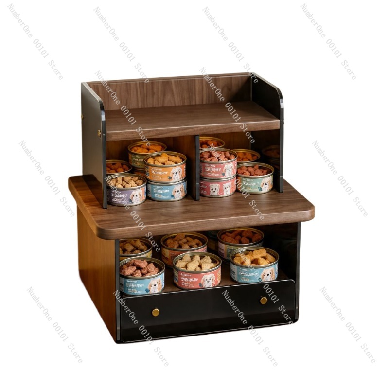 Food Storage Freeze Dried - ชั้นวางเก็บขนมสัตว์เลี้ยงขนาดใหญ่หลายชั้น สำหรับจัดระเบียบอาหารแมว ขนมฟรีซดราย อาหารแบบซอง และอาหารเปียกกระป๋อง