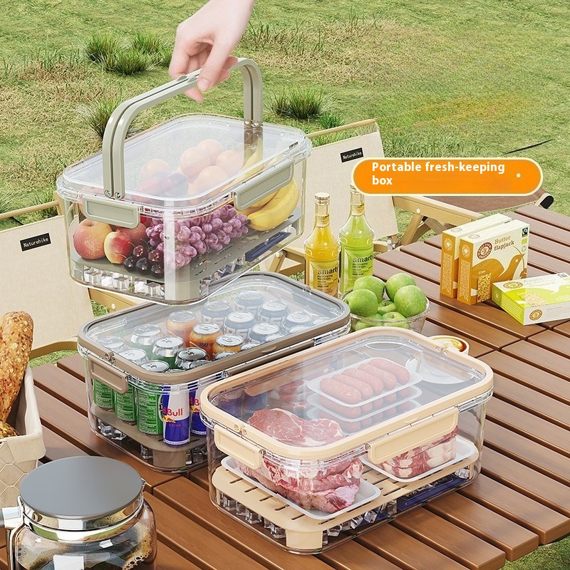 Food Storage Handling - กล่องอาหารกลางวันแบบพกพา กล่องเก็บอาหารกันรั่วพร้อมที่จับ กล่องเบนโตะสำหรับโรงเรียน สำนักงาน ปิกนิก ผลไม้สด