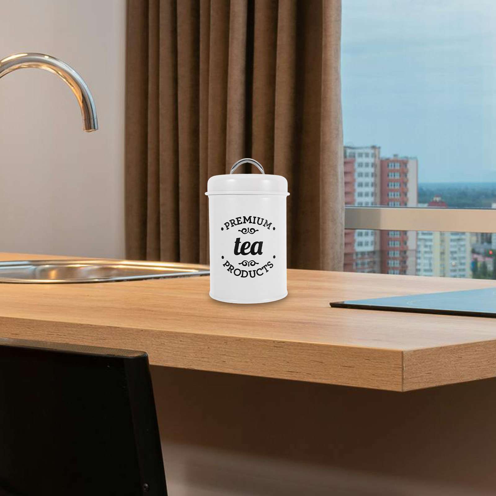 Food Storage Canister - ชุดกระป๋องเหล็กปิดผนึกอย่างดี ภาชนะเก็บอาหารสุญญากาศสำหรับเก็บผงกาแฟ ลูกอม ขนม แป้ง น้ำตาล