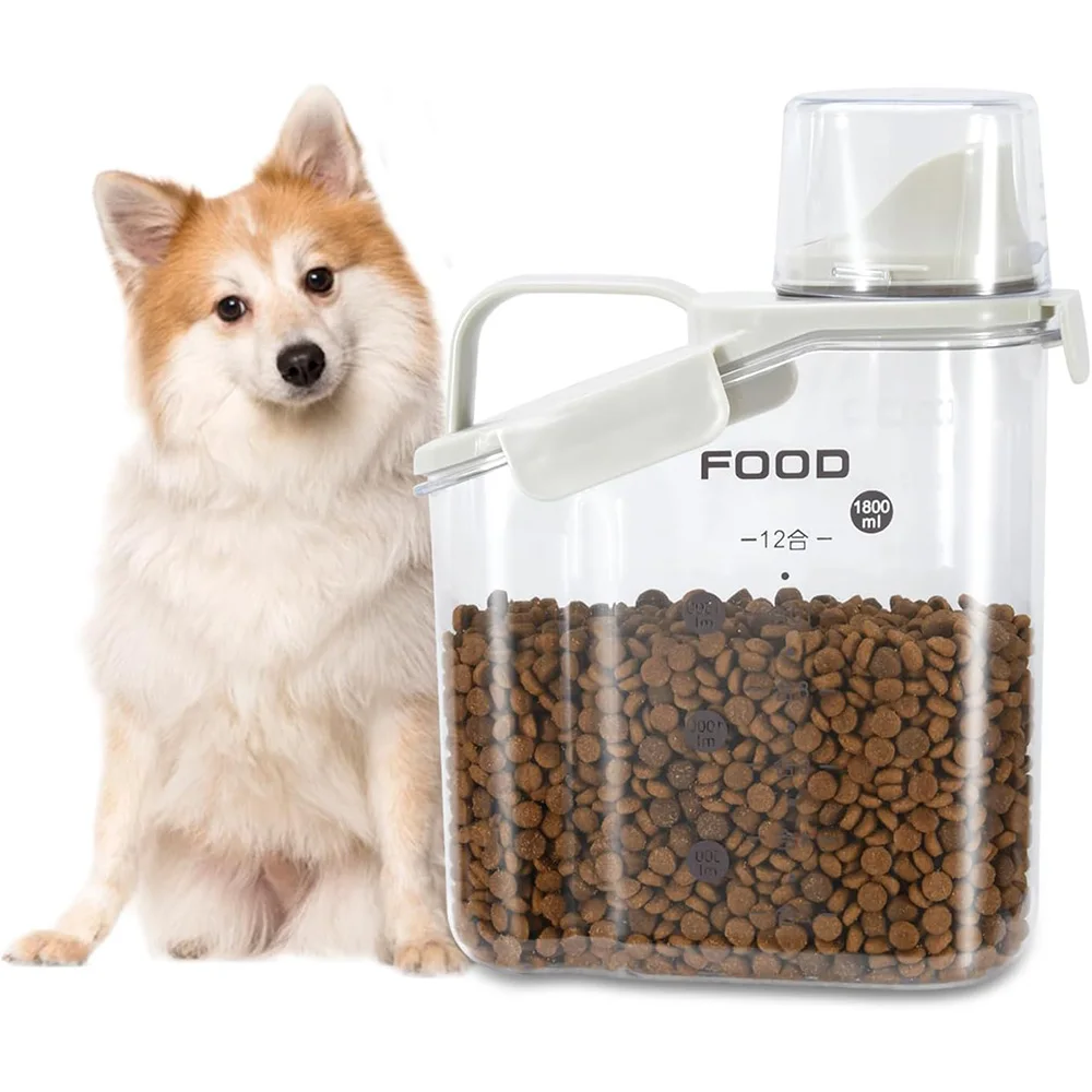 Food Storage Freeze Dried - ถังเก็บอาหารสัตว์เลี้ยงแบบปิดผนึก ถังเก็บอาหารแมวและสุนัข กล่องเก็บอาหารแช่แข็งป้องกันเชื้อรา ถังเก็บอาหารโปร่งใสความจุขนาดใหญ่