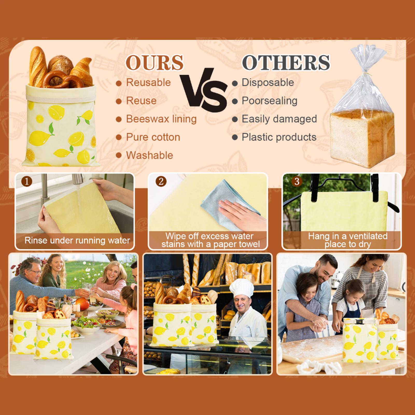 Food Storage Bags Reusable - ถุงขนมปังนำมาใช้ใหม่ ถุงเก็บอาหารขนมปังแบบใช้ซ้ำได้ ถุงเก็บอาหาร ผู้ดูแลครอบคลุมอุปกรณ์สำหรับตู้เย็นตู้แช่แข็งสำหรับเดินทาง