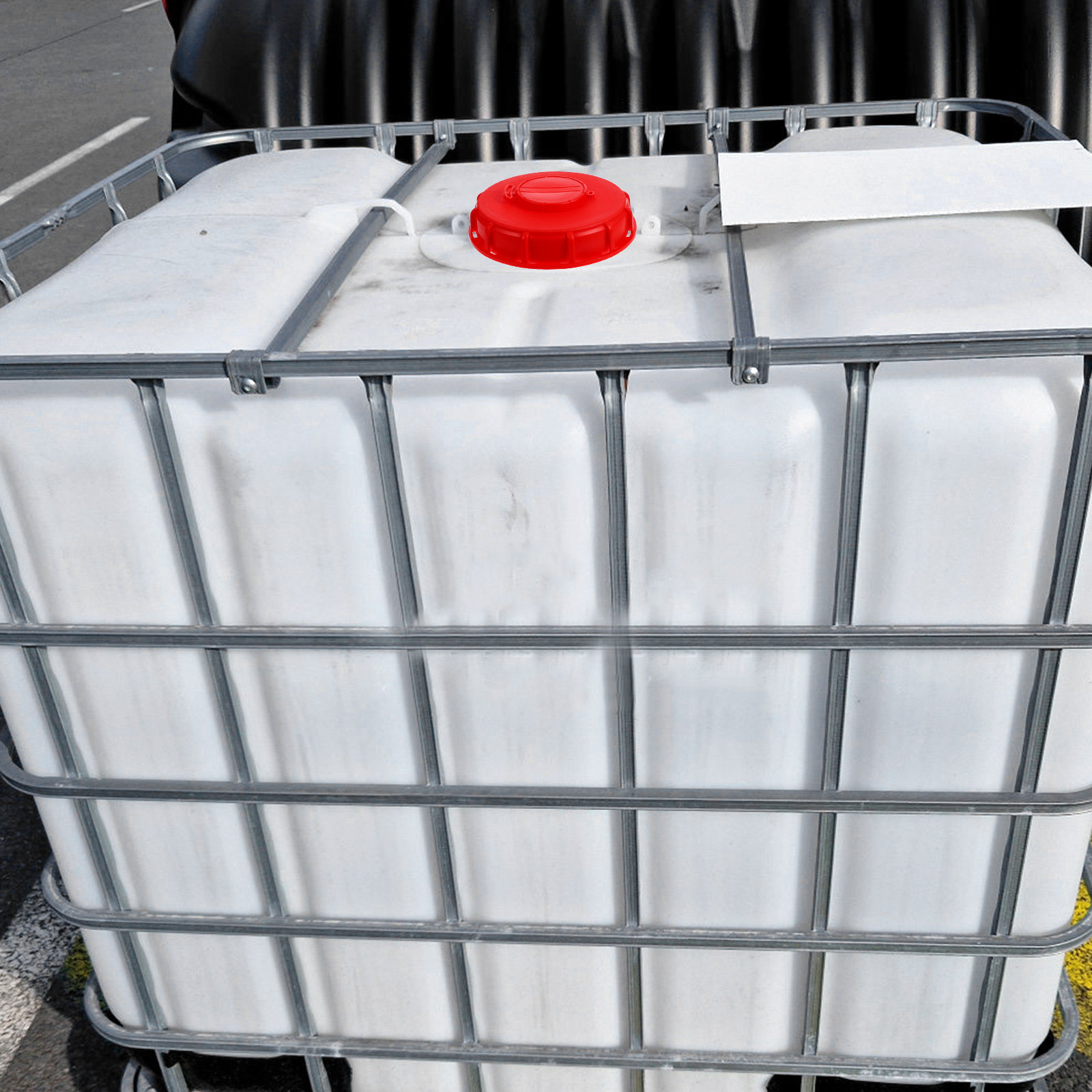 Food Storage Lid - ฝาปิดถัง IBC สีแดง 16.2 ซม. ฝาครอบวาล์วระบายอากาศ