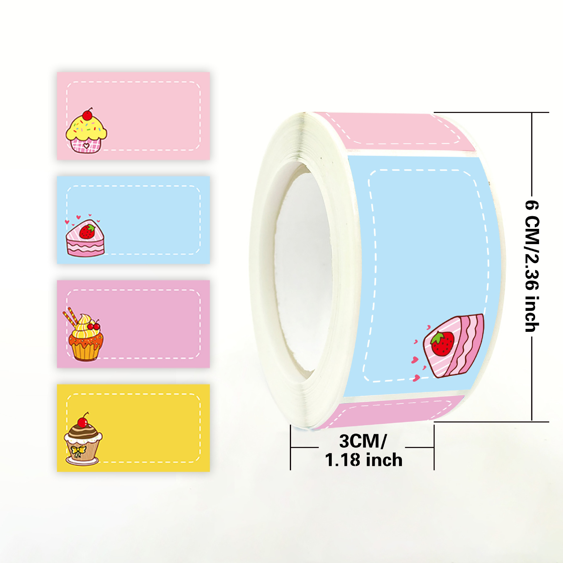 Food Storage Name - 250 PCS/ม้วนการ์ตูนชื่อสติกเกอร์สําหรับโรงเรียนเด็กสติกเกอร์ห้องครัวตู้เย็นเก็บอาหารป้ายสติกเกอร์เครื่องเขียนที่เขียนด้วยลายมือ