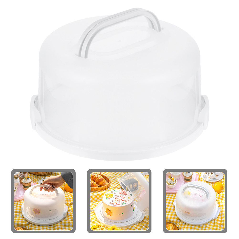 Food Storage Handling - กล่องเก็บเค้กทรงกลมขนาด 10 นิ้ว วัสดุ PP เกรดอาหาร
