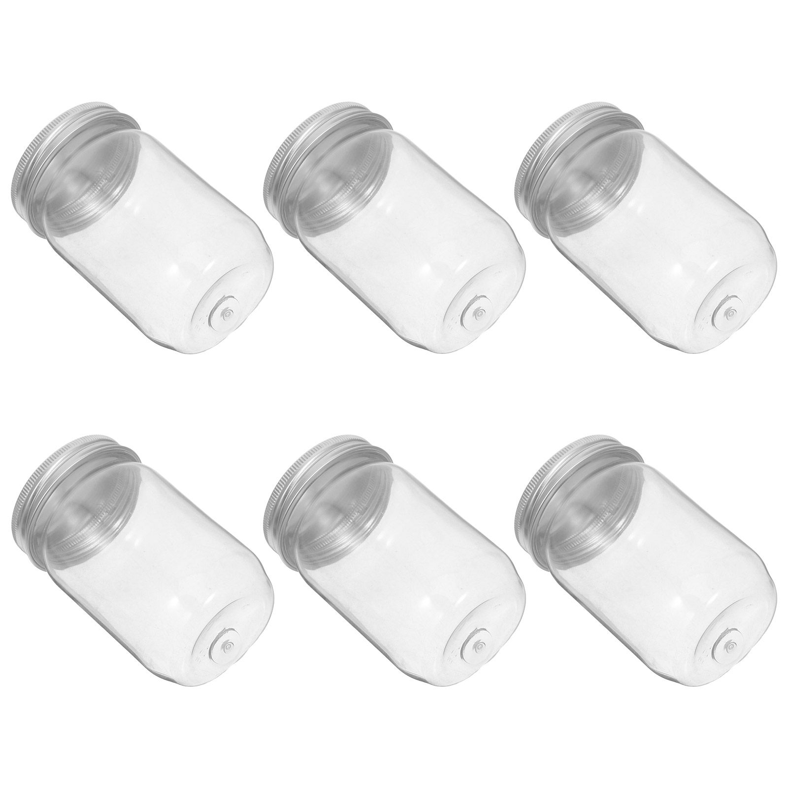 Food Storage Lid - ขวดโหลพลาสติกใส 6 ชิ้น พร้อมฝาปิดสุญญากาศ ภาชนะเก็บอาหารใส สำหรับขนม