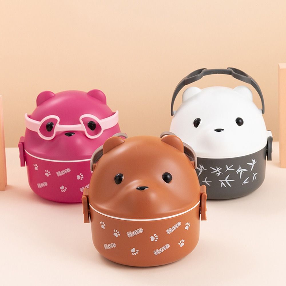 Food Storage Containers B&M - กล่องใส่แว่นตากันความร้อนสำหรับเด็ก1/2/3ชั้นกล่องเก็บสินค้ากล่องข้าวกลางวันซ้อนได้แบบพกพา1ชิ้น