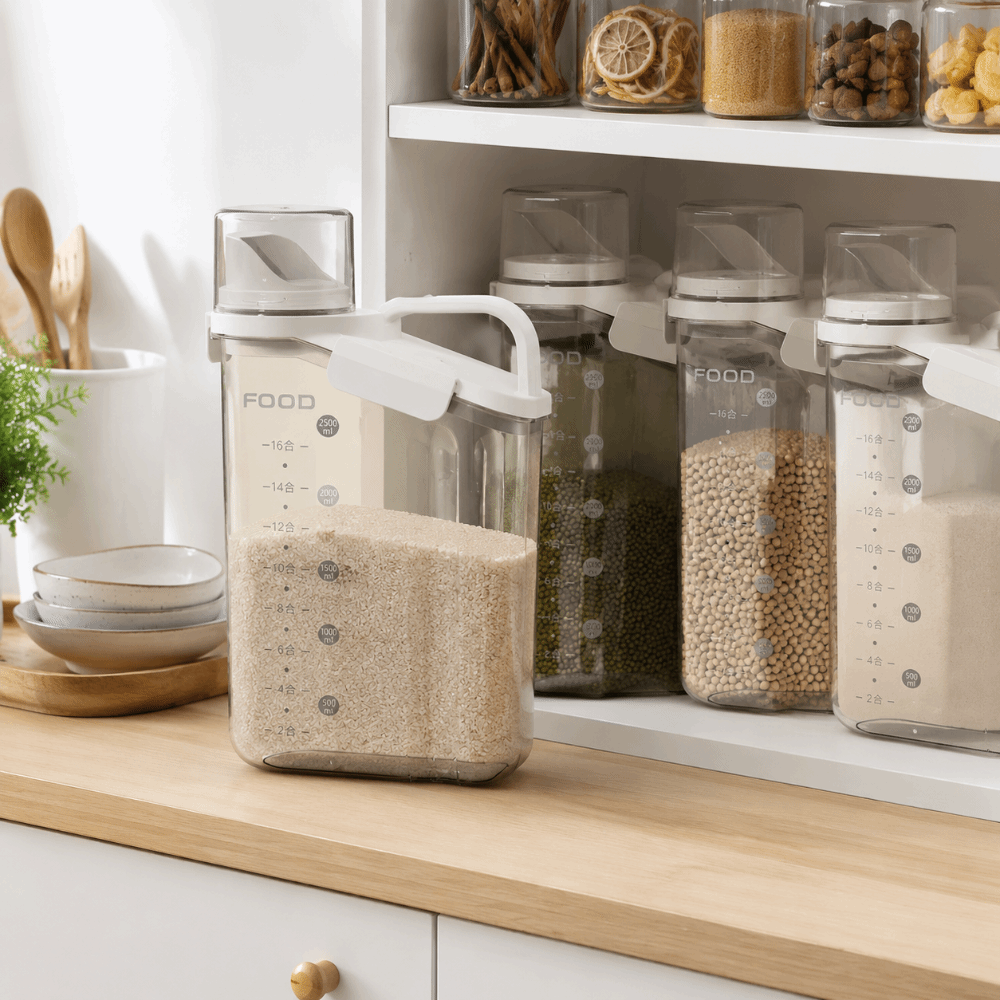 Food Storage Freeze Dried - ถังเก็บอาหารสัตว์เลี้ยงกันความชื้น ถังเก็บอาหารแช่แข็งแบบปิดผนึก วัสดุ PP โปร่งใส ปิดสนิท