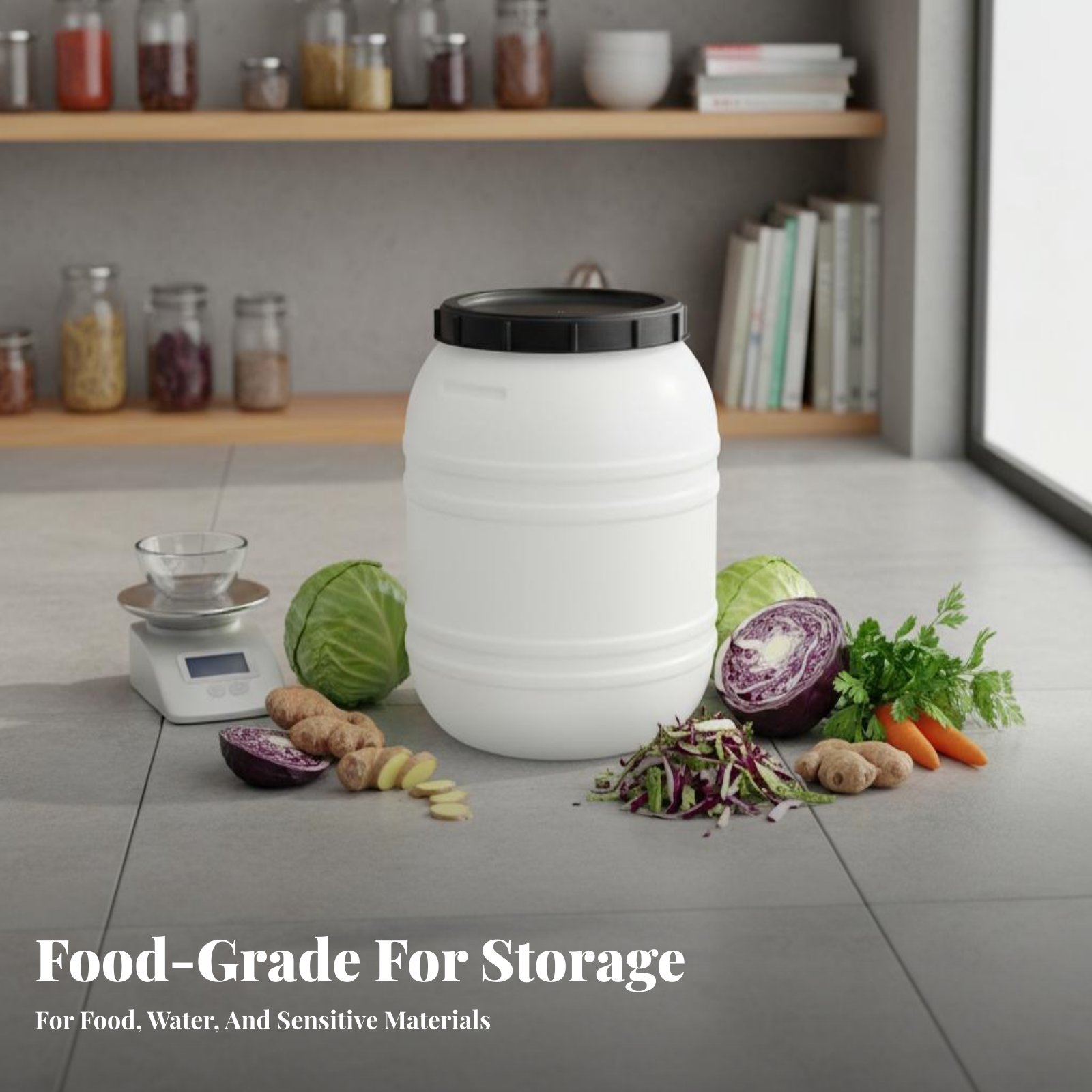 ถังพลาสติกเกรดอาหาร ฝาปิดสนิท  - Food Storage And บทวิจารณ์และราคา