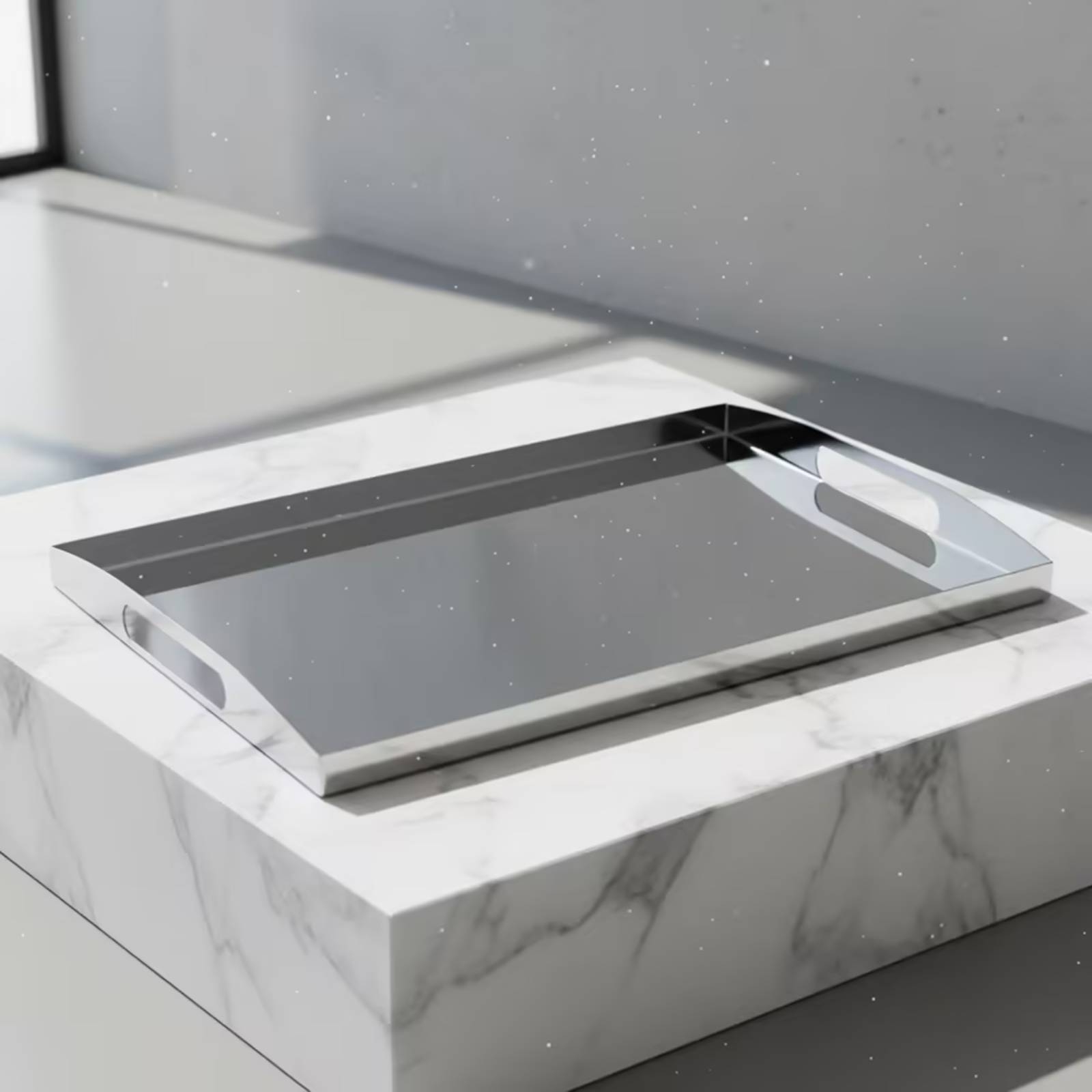 ถาดสแตนเลส ถาดกระจกเงาพร้อมหูจ - Food Storage Handling บทวิจารณ์และราคา