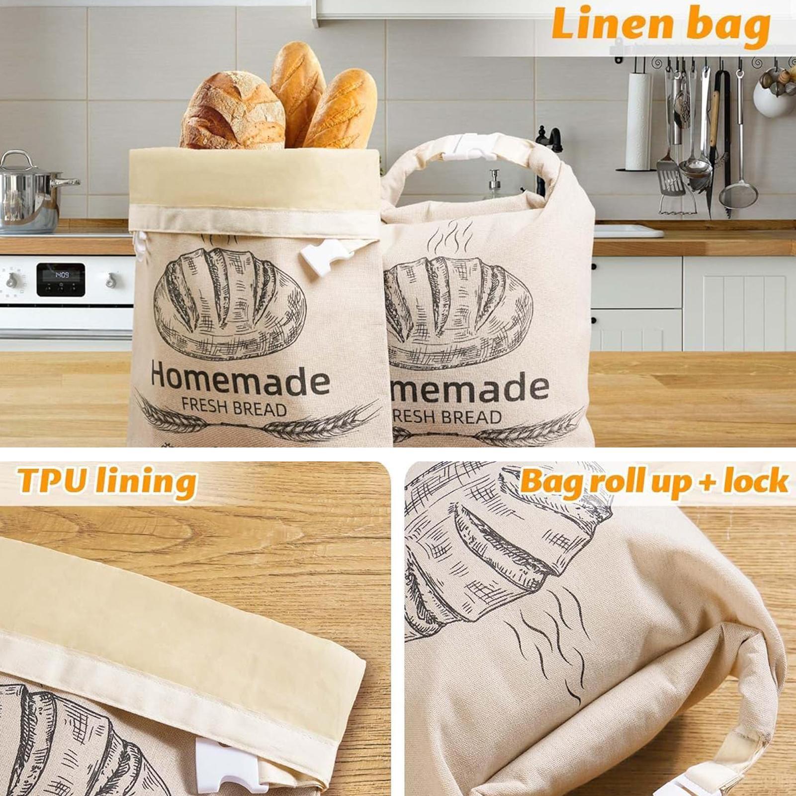 ถุงขนมปังผ้าลินิน ถุงนำกลับมาใ - Food Storage Bags Reusable บทวิจารณ์และราคา