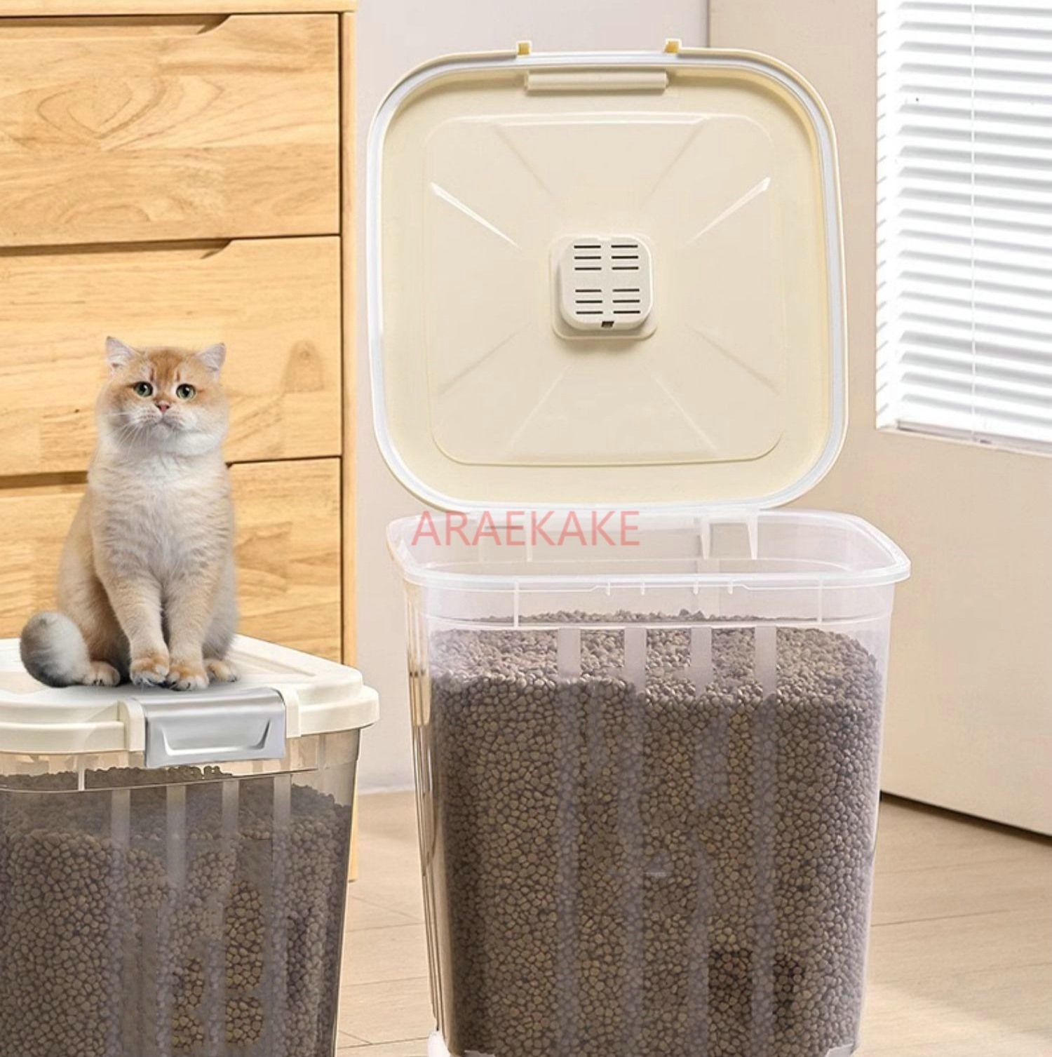 ถังเก็บอาหารแมวถังปิดผนึกอาหาร - Food Storage Freeze Dried บทวิจารณ์และราคา