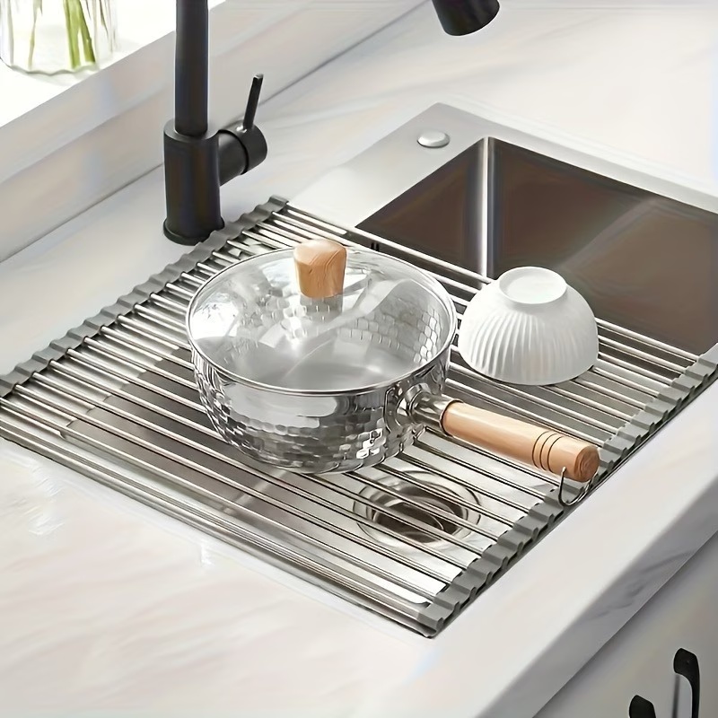 ที่คว่ำจานสแตนเลสแบบพับได้ 1 ช - Food Storage Organiser บทวิจารณ์และราคา