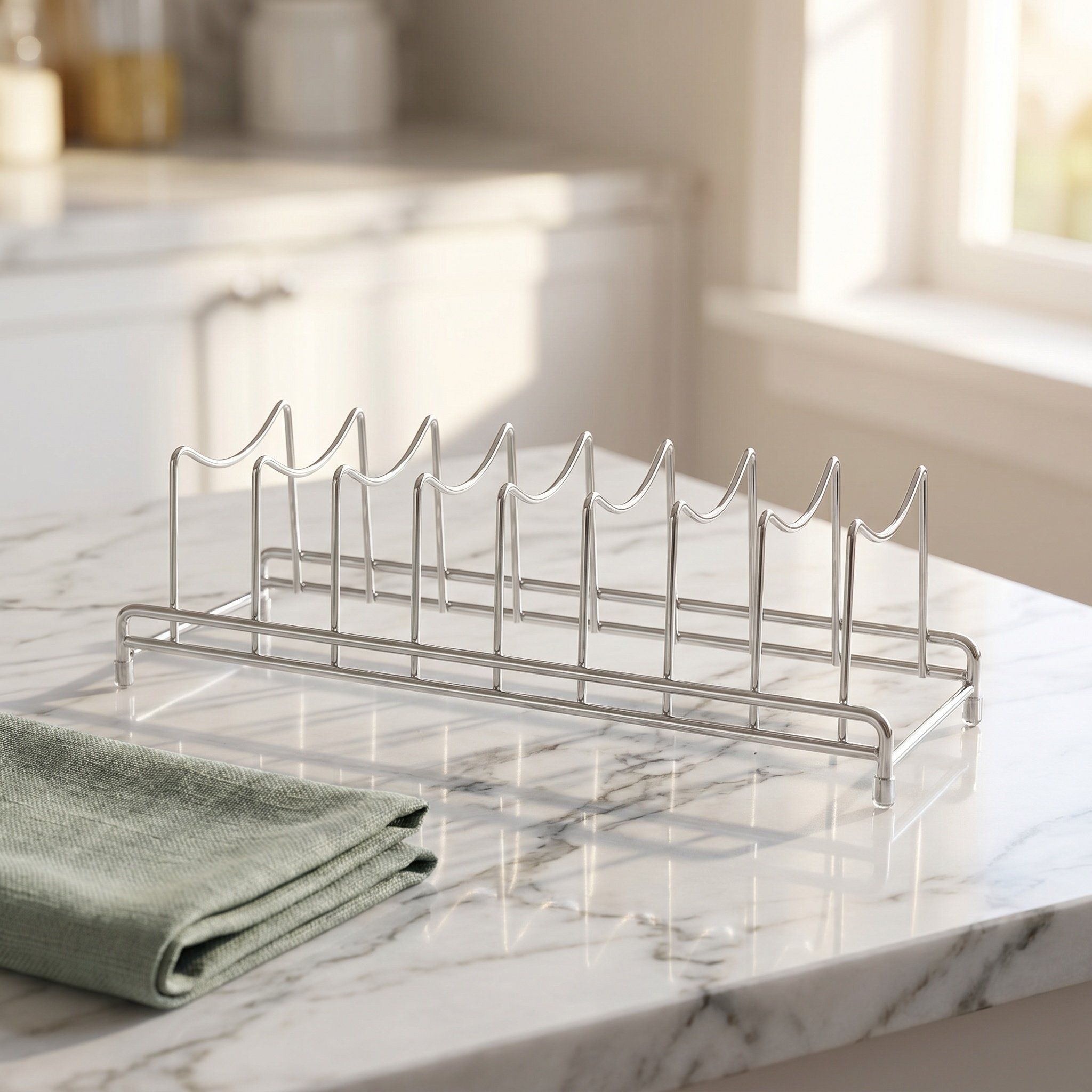 ชั้นวางฝาหม้อสแตนเลส 9 ช่อง สำ - Food Storage Lid บทวิจารณ์และราคา
