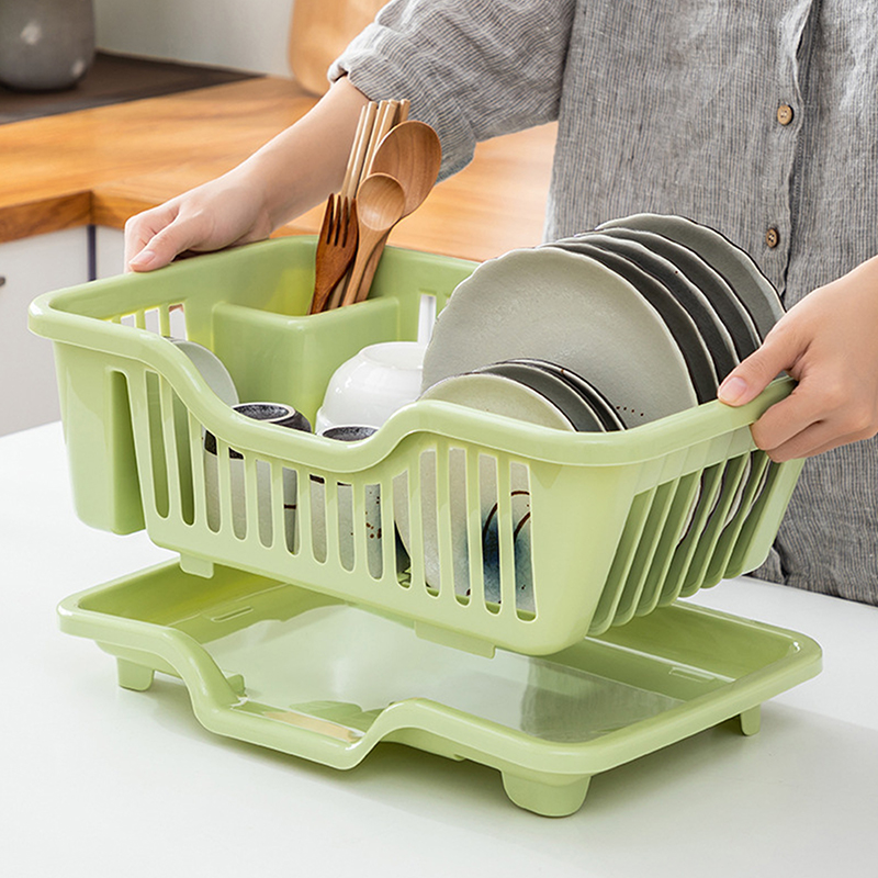 ชั้นวางชามพลาสติกกรองน้ําจานชา - Food Storage Organiser บทวิจารณ์และราคา