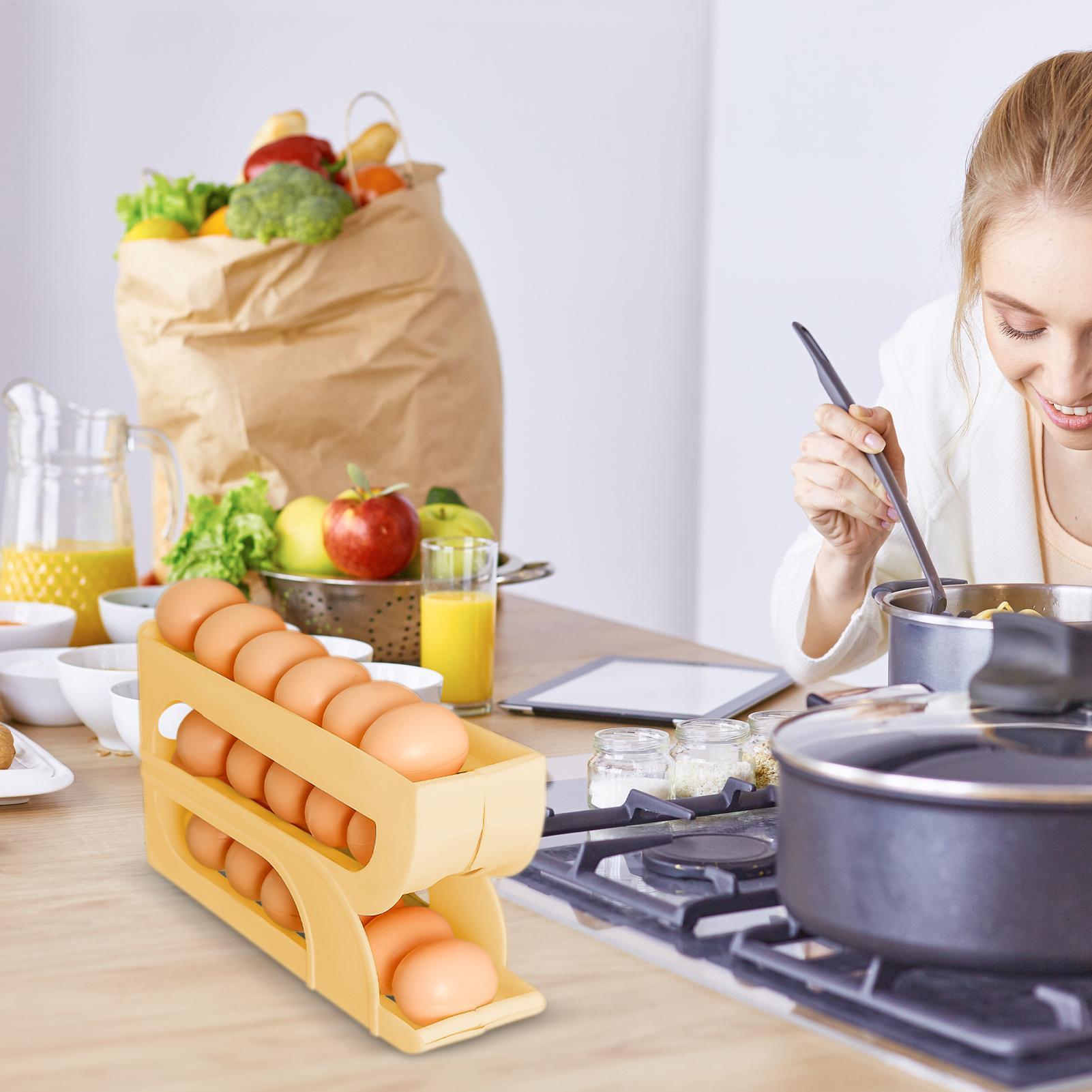 ที่วางไข่อัตโนมัติ ชั้นวางไข่ส - Food Storage Organiser บทวิจารณ์และราคา