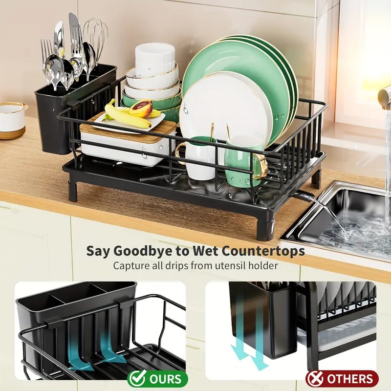 ที่คว่ำจานกันสนิม ชั้นวางจานบน - Food Storage Organiser บทวิจารณ์และราคา