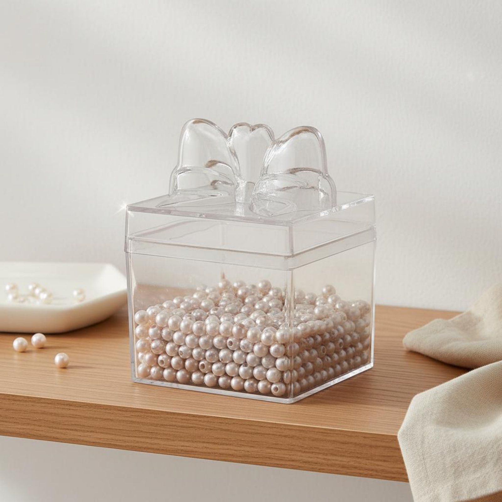 กล่องขนมพลาสติกใสพร้อมริบบิ้น  - Food Storage And บทวิจารณ์และราคา