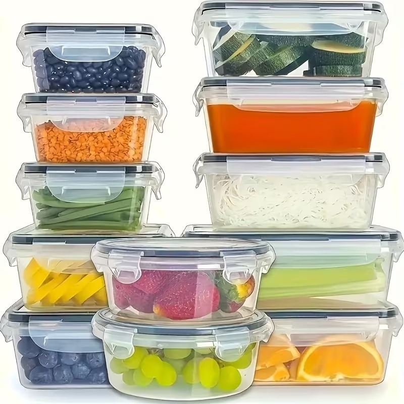 กล่องเก็บอาหารใส 4 ชิ้น พร้อมฝ - Food Storage Canister บทวิจารณ์และราคา