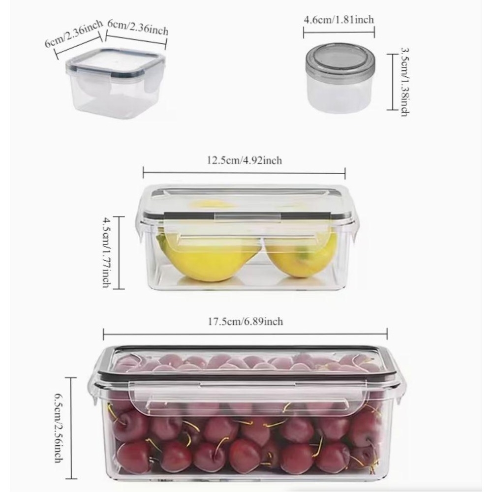 กล่องเก็บอาหารใส 4 ชิ้น พร้อมฝ - Food Storage Canister บทวิจารณ์และราคา