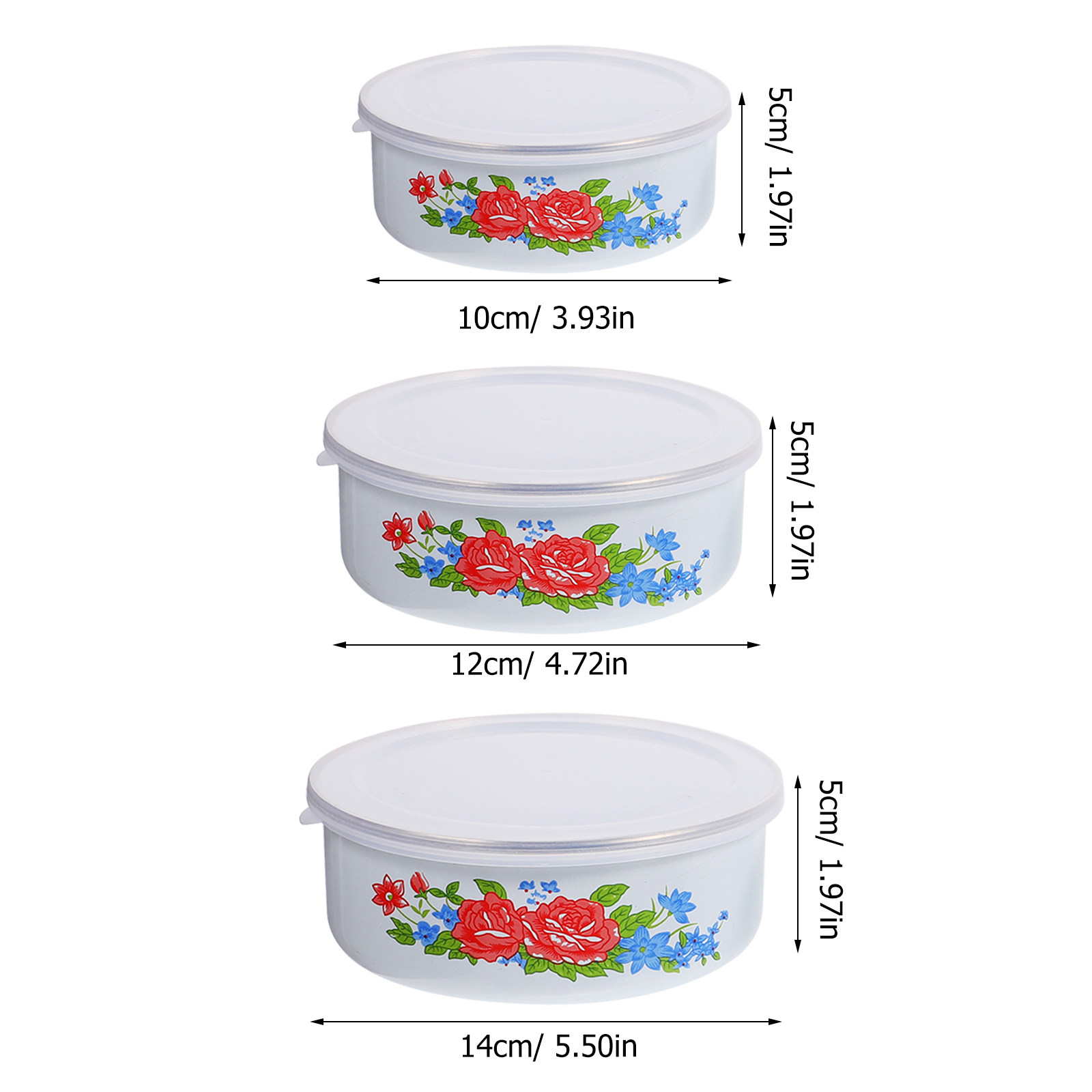 ชุดชามเคลือบ 3 ชิ้น ชามเรียบไม - Food Storage Refrigerator บทวิจารณ์และราคา