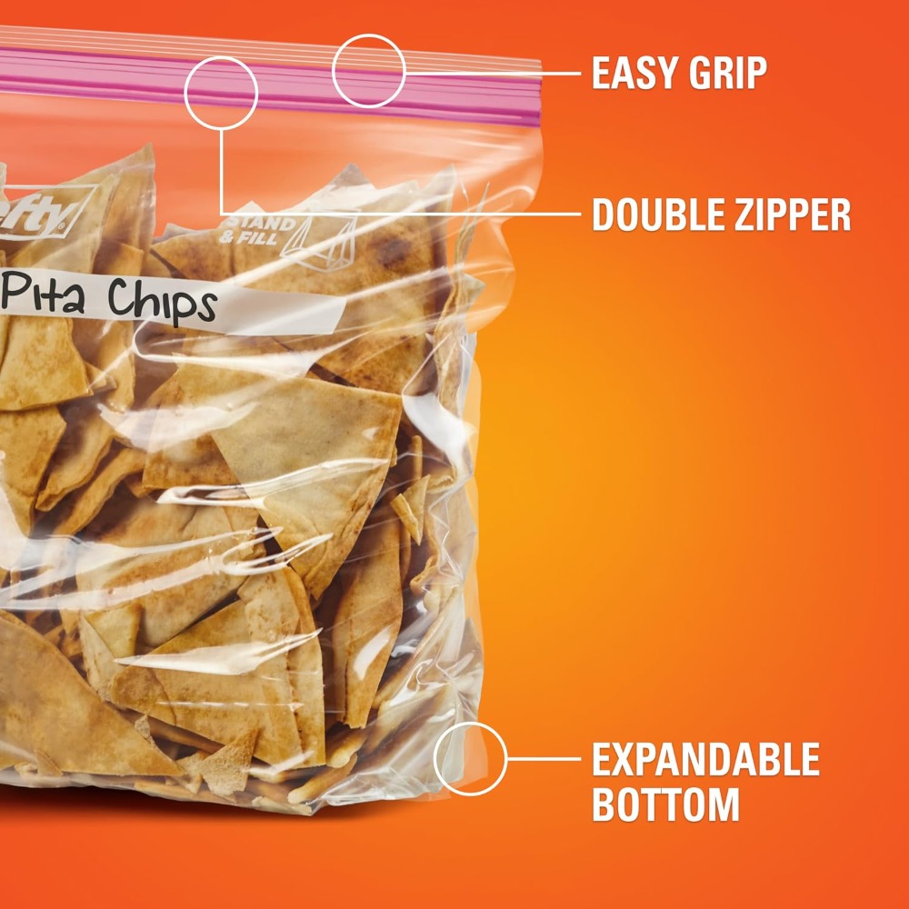 ถุงพลาสติกแบบกดปิด ขนาดแกลลอน  - Food Storage Bags Reusable บทวิจารณ์และราคา