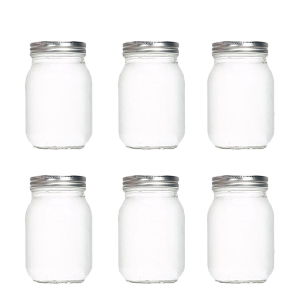 ขวดแก้วใสทรงกลม 6 ชิ้น พร้อมฝา - Food Storage Lid บทวิจารณ์และราคา