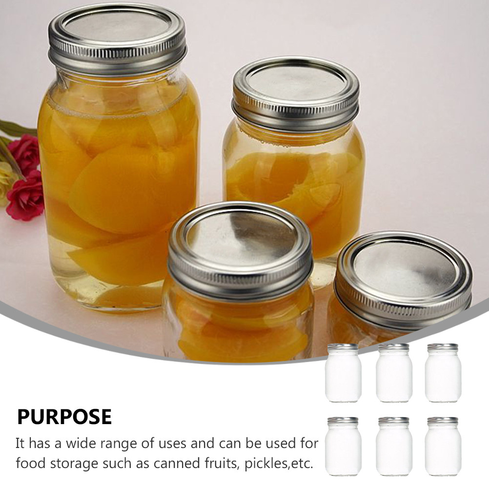 ขวดแก้วใสทรงกลม 6 ชิ้น พร้อมฝา - Food Storage Lid บทวิจารณ์และราคา