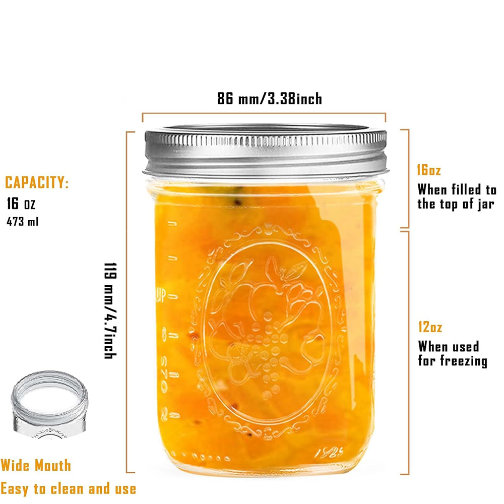 ขวดโหลปากกว้างขนาด 16 ออนซ์ พร - Food Storage Lid บทวิจารณ์และราคา