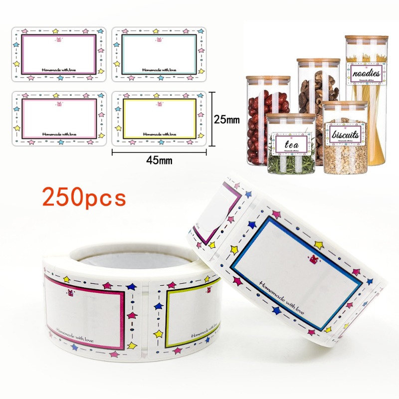 250 PCS/ม้วนเปล่าห้องครัวป้ายช - Food Storage Name บทวิจารณ์และราคา