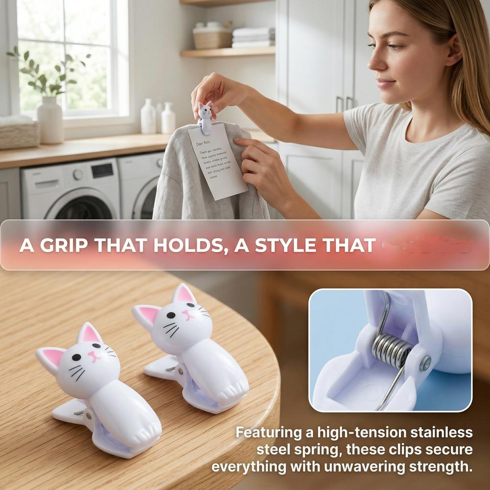คลิปหนีบถุงรูปแมวน่ารัก คลิปพล - Food Storage Bags Reusable บทวิจารณ์และราคา