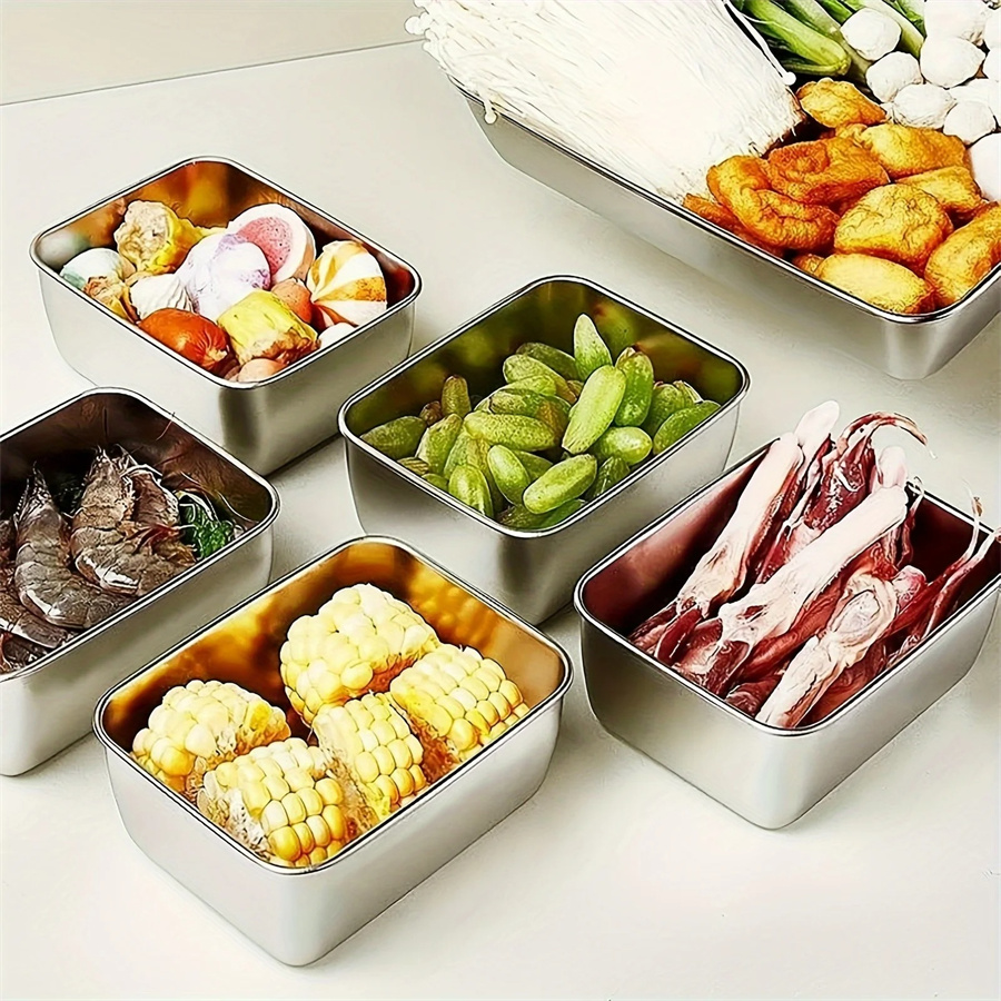 1/3/5pcs สแตนเลสกล่องเก็บอาหาร - Food Storage Containers B&M บทวิจารณ์และราคา