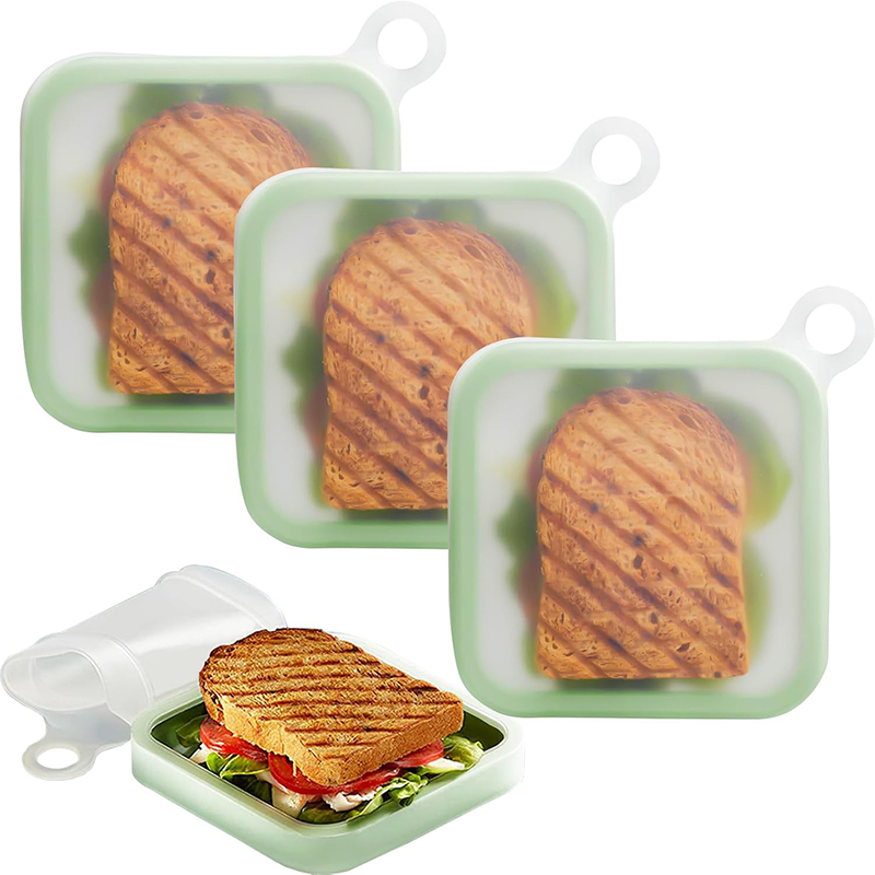 ซิลิโคนแซนวิช Toast กล่อง Bent - Food Storage Handling บทวิจารณ์และราคา