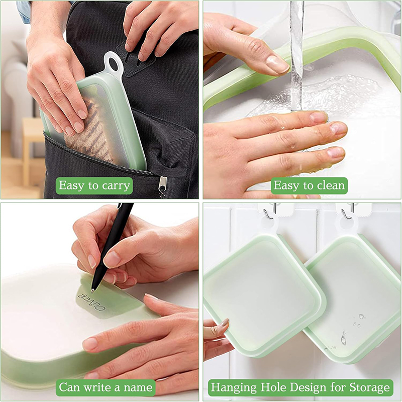 ซิลิโคนแซนวิช Toast กล่อง Bent - Food Storage Handling บทวิจารณ์และราคา