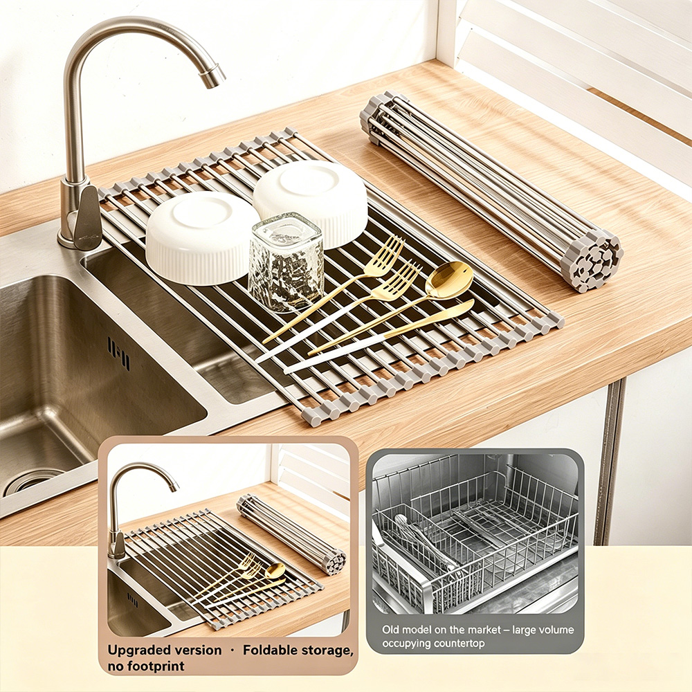 ชั้นวางจานอเนกประสงค์พับได้สำห - Food Storage Organiser บทวิจารณ์และราคา